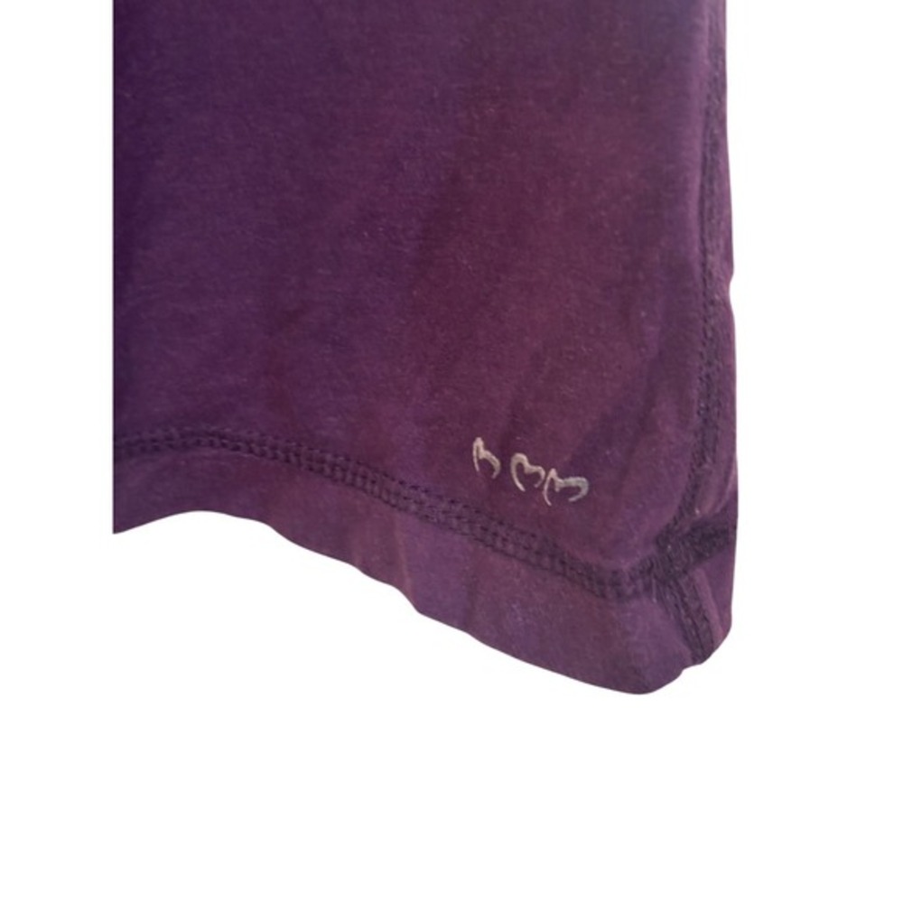 Three Hearts Womens Tank Top Size M Purple Cotton Cami Heart Logo Minimalist - Picture 4 of 6